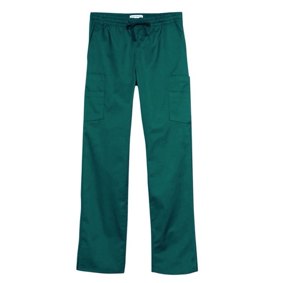 Amazon Essentials Pants - Women’s Scrub Pant Quick-Dry Cargo Pocket Pull-on Waist Stretch Hunter Green NWT